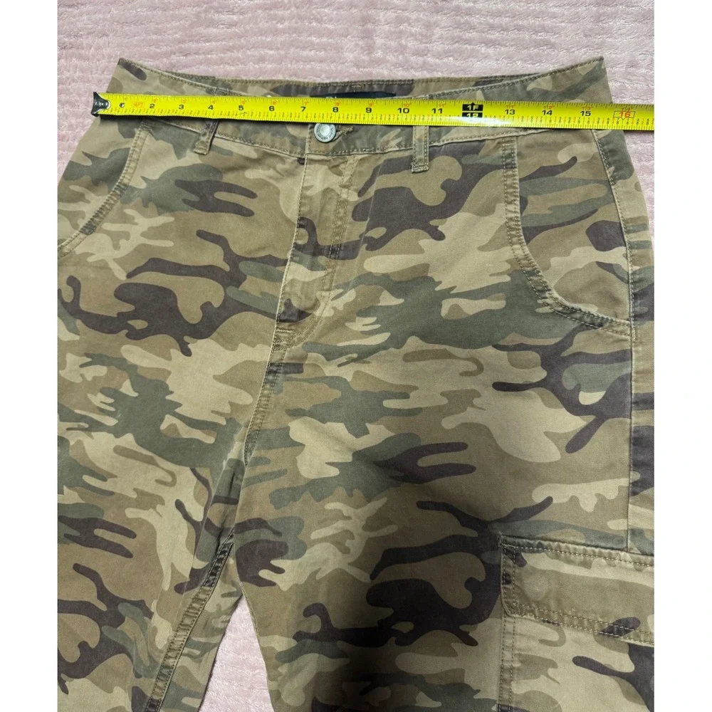 Zara Womens Camo Cargo Jogger Pants High Waisted Camouflage Green Brown Size 6 - Picture 5 of 8